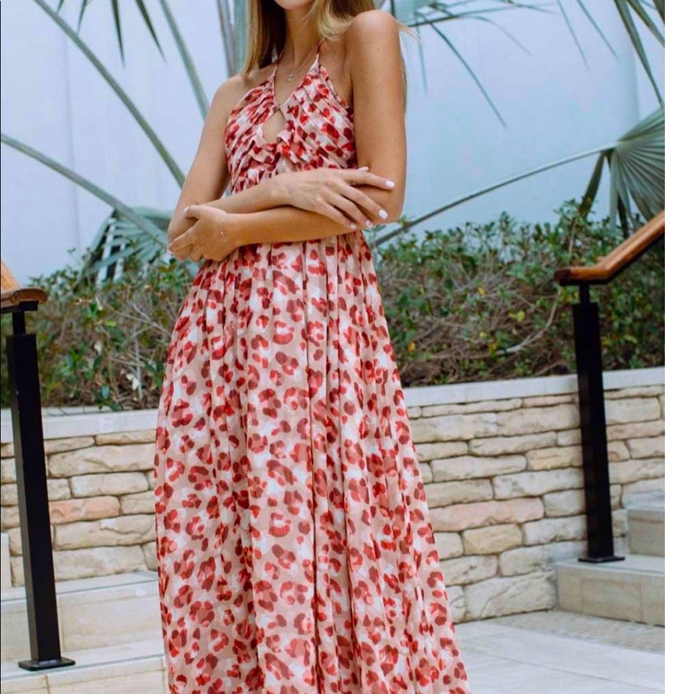 animal print maxi dress